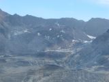 Day 4 - Lava dome flanked by two dirty glaciers, inside the caldera-note steam from peak